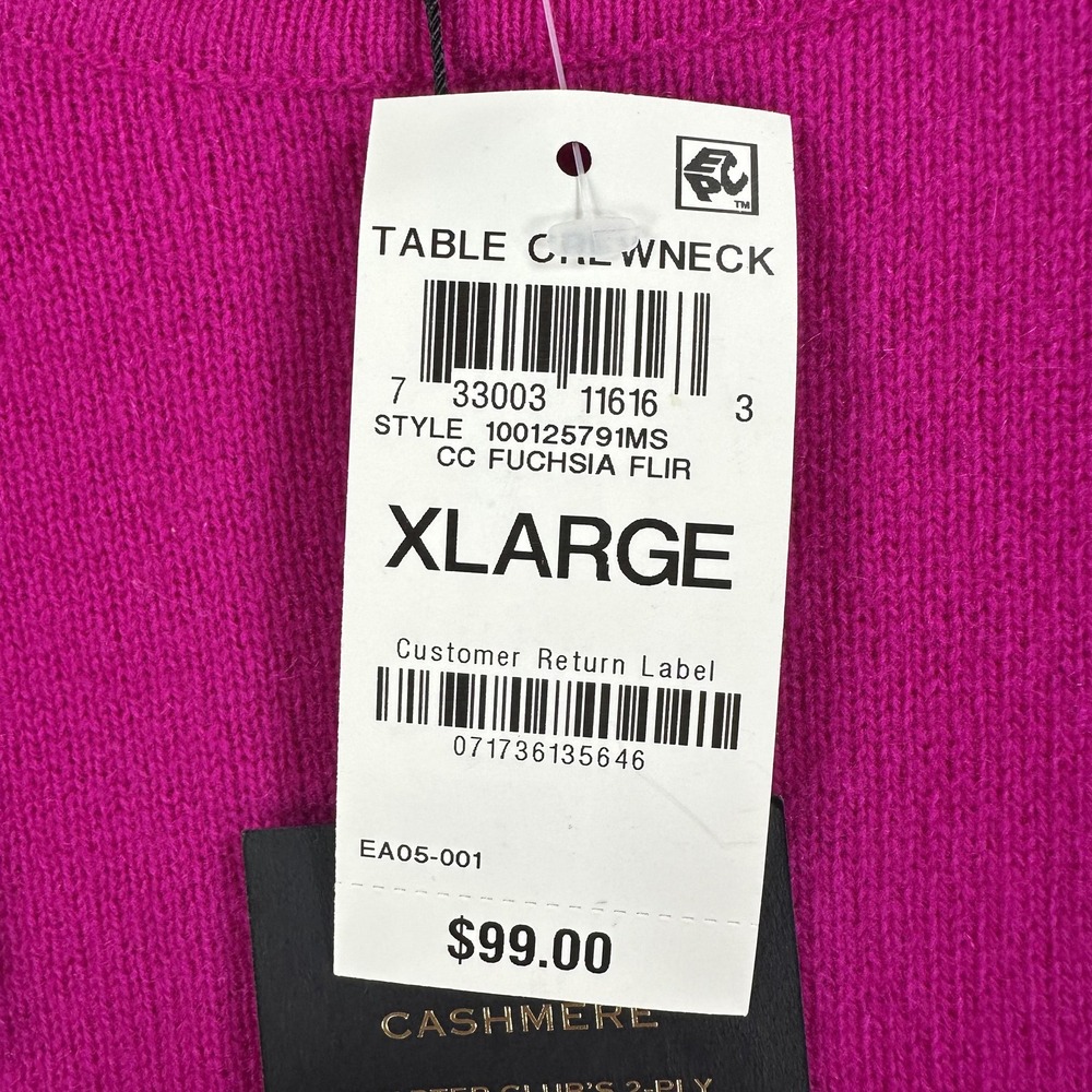 Charter Club Cashmere Sweater Womens XL Pink 100% Crewneck Pullover Knit Luxury - Picture 5 of 11